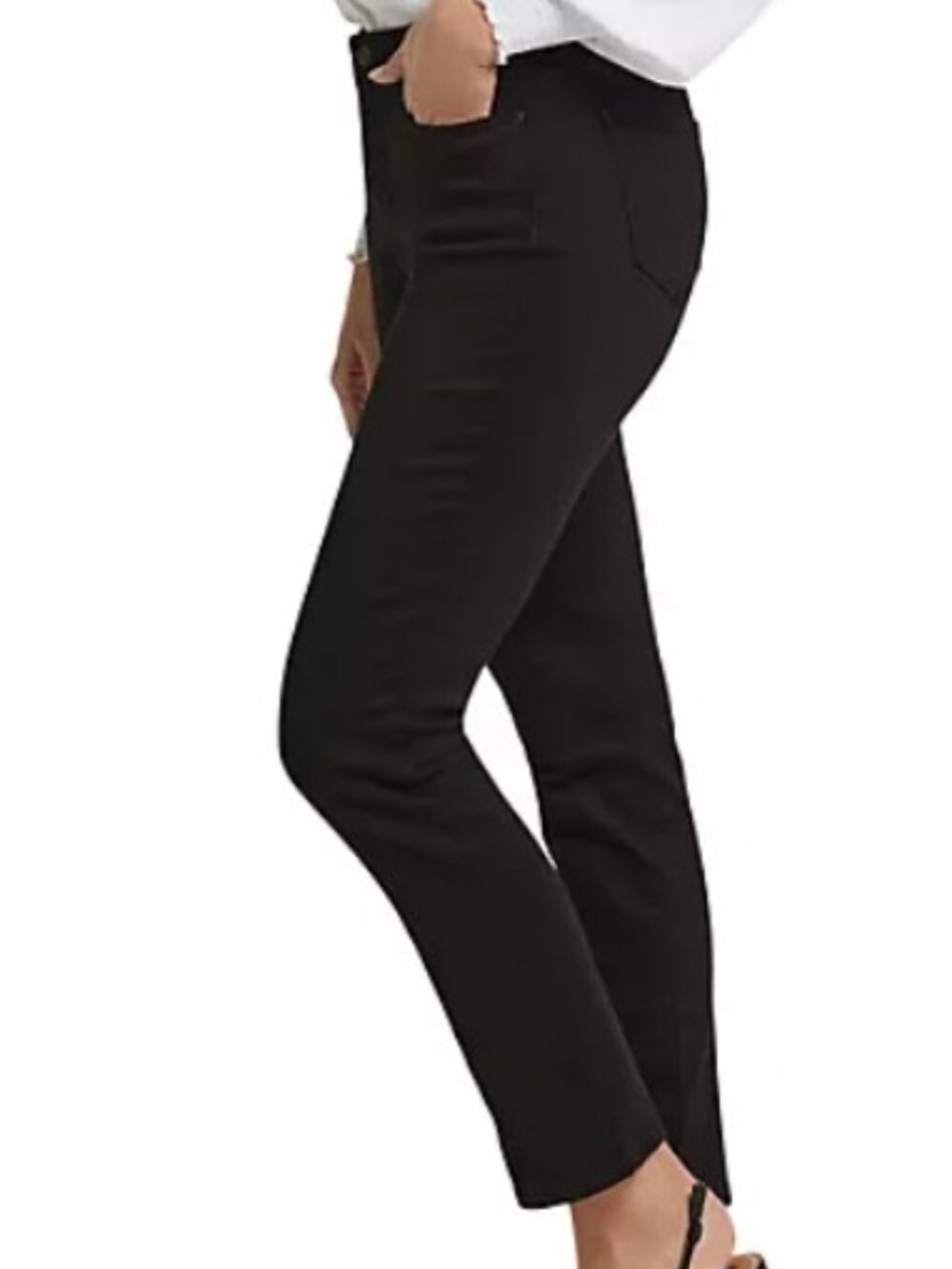 NYDJ Not Your Daughters Jeans Black HR Sheri SLim Staight  sz 8 30" inseam NWT - Picture 2 of 4
